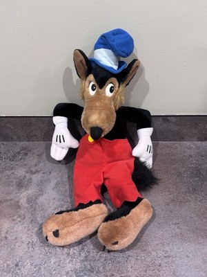 Großer böser Wolf Disneyland Plüsch Walt Disney 1990 s Euro Disney selten Sammlerstück