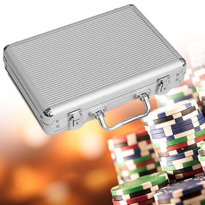 Chip Organizer Halter Aufbewahrungsbehälter mit Schloss Kartenhalter Aluminiumlegierung