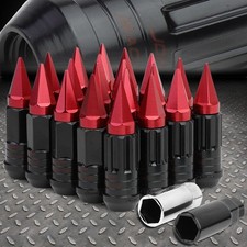 Spiky Cap Red Steel Spline Style 16 Rim Lug4 Lock Nutkey M12x1.5 22mmx75mm Spiky Cap Red Steel Spline Style 16 Rim Lug4 Lock Nutkey M12x1.5 22mmx75mm