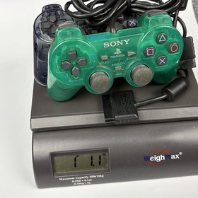 Sony PlayStation 2 PS2 DUALSHOCK 2 Controllers Emerald Green & Clear Smoke Gray 