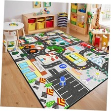 Kids Carpet for Bedroom - Car Rug 5x7 Feet, Kid Educational Traffic Carpet