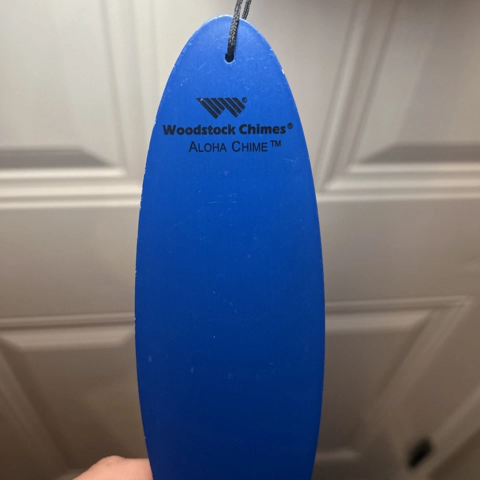 Carillones de viento Woodstock de color raro para exterior, carillón Aloha 28", carillón de viento azul Foto 2 de 4