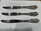 (3) Wallace Grande Baroque Sterling Silver Dinner Knives No Mono Not Scrap 9 In