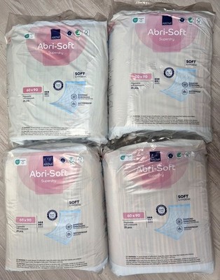 4x 25 ABENA Abri-Soft Superdry Einlage Bettschutz Unterlage 60x90 cm (100 St)