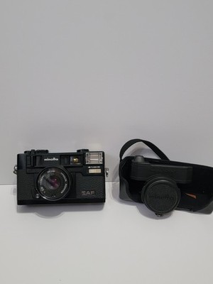 Minolta Hi-Matic AF-D 35mm Film Camera Point & Shoot Not Tested With Case