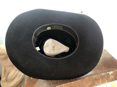 Resistol 4X Beaver Cowboy Hat Size 7 1/4 Black Long Oval - NEW