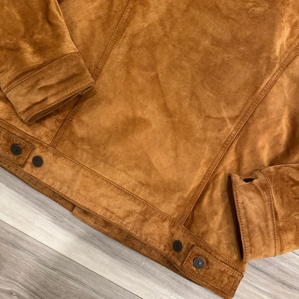Levi's Suede Rough out Type 3 Trucker Jacket w Leather Collar L