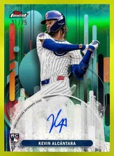 2025 Topps Finest Kevin Alcantara Auto Green Refractor /75 Chicago Cubs