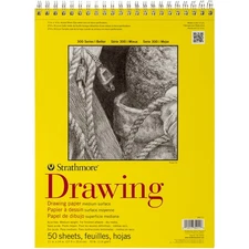 Strathmore Medium Drawing Spiral Paper Pad 11"X14"-50 Sheets - 340110