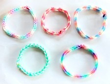 5 Pack Mystery Bag Rainbow Loom Bracelets Many Different Colors and patterns