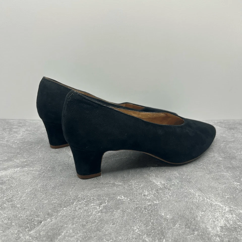 Sandalia Madewell Negra Gamuza Sin Cordones Talla 5.5 Puntera Almendra Trabajo Carrera Foto 3 de 4