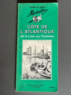 Michelin Tourist Guide, Cote De L'Atlantique, France, 1965, French Edition