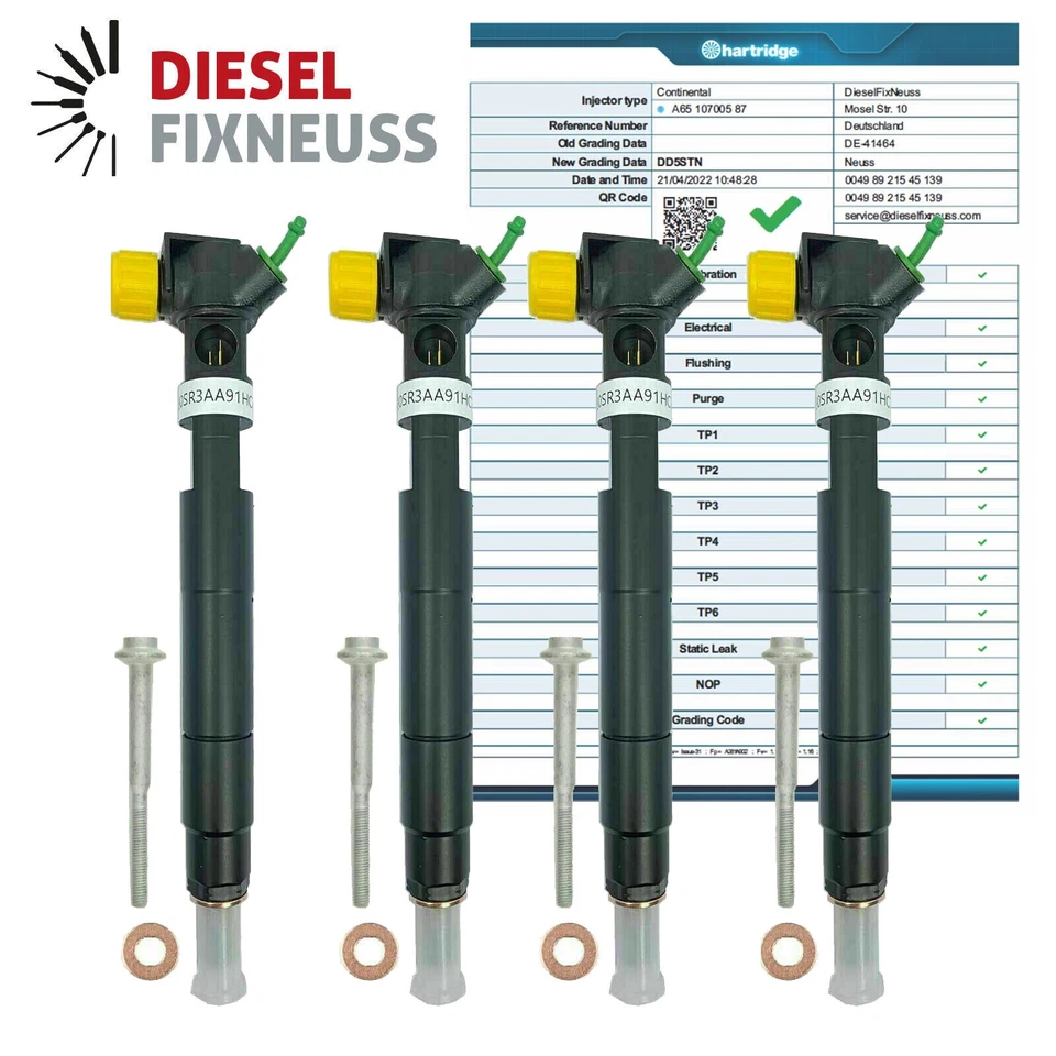 4x Injektor Einspritzdüse A6510704987 A6510700587 W204 W212 W207 200 220 CDI C-E