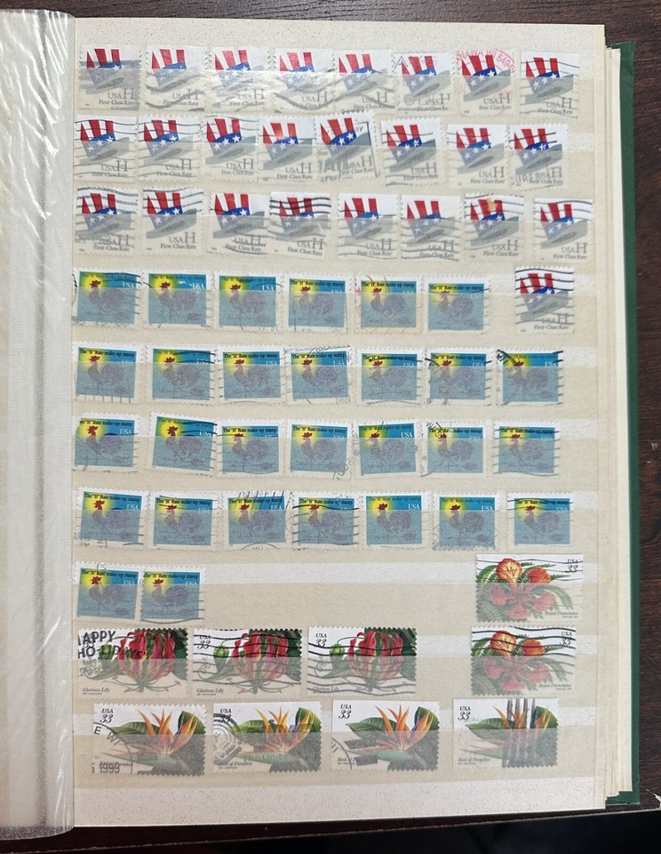 US Postage Stamp 8 x Stock Books, 1000's of Stamps Used/Duplicates eBay