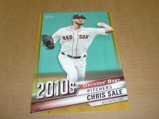 2020 Topps T2 DECADES  BEST JUMBO GOLD 5 X 7 02/10 2010s CHRIS SALE RED SOX