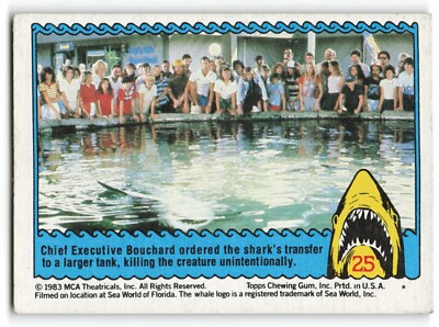 1983 Topps JAWS 3-D Movie Trading Card Complete Your Set !!!