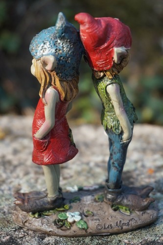 140074 FIGURINE TROLL COUPLE LOVE DOS A DOS AMOUR PIXIE ELFE PIXIES FEE - Imagen 6 de 6