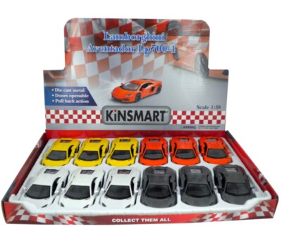Hotsale 12 Pcs KiNSMART Lamborghini Aventador LP700-4 Die Cast Model Cars