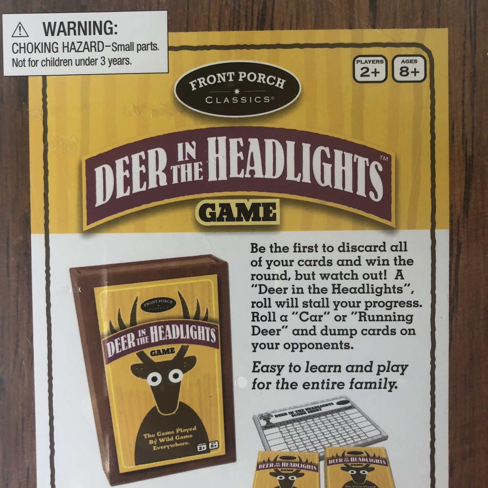 Deer in the Headlights” Card & Dice Game By Front Porch Classics *New In  Box!** | eBay