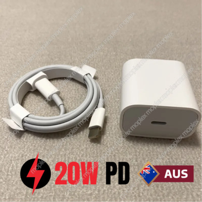 20W USB-C Fast Wall Charger For iPhone 14 13 12 11 Pro Max XS XR PD Type C Cable