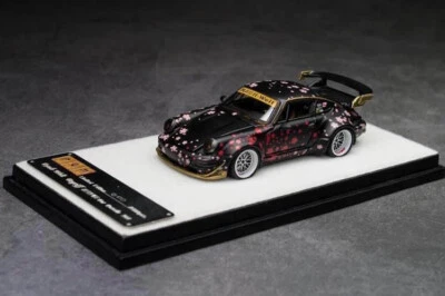 PGM 1/64 ポルシェ RWB964 ロスマンズ PGM 1:64 Scale Porsche RWB 964 RAUH-Welt Begriff Diecast Car Model