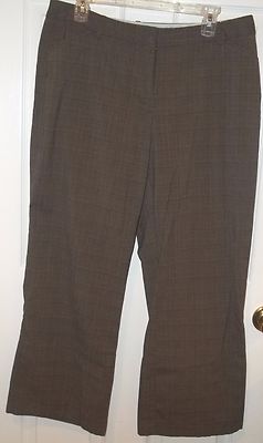 WORTHINGTON~BROWN Plaid DRESS PANTS~sz 14 PETITE Short 14P~NEW Womens  Slacks | eBay