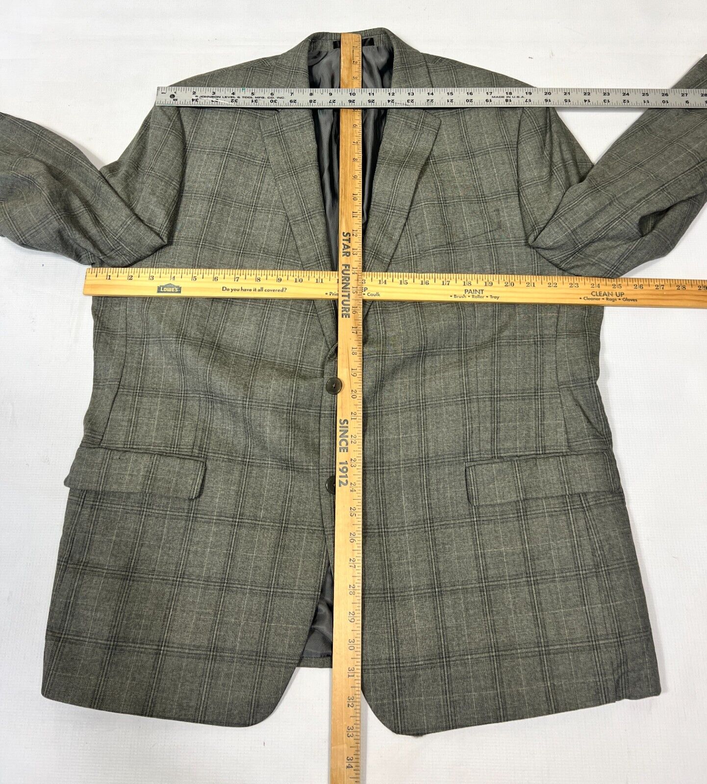Calvin Klein Sport Coat Jacket 2 Button Gray Glen… - image 9