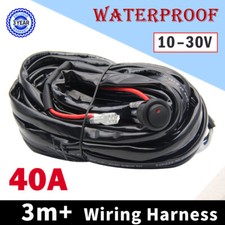 Led Light Bar Wiring Harness Kit 12v 40a Fuse Relay Rocker Onoff Switch Kit