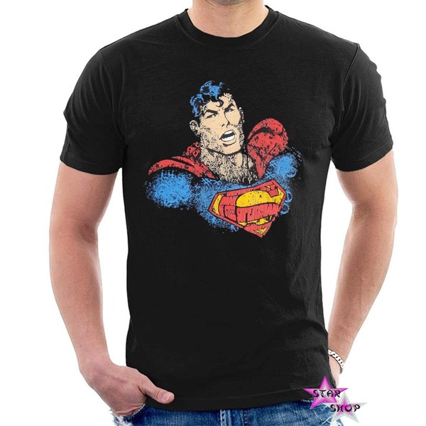 CAMISETA SUPERMAN MANGA CORTA LIGA JUSTICIA ALGODON HOMBRE CHICO ADULTO LICENCIA