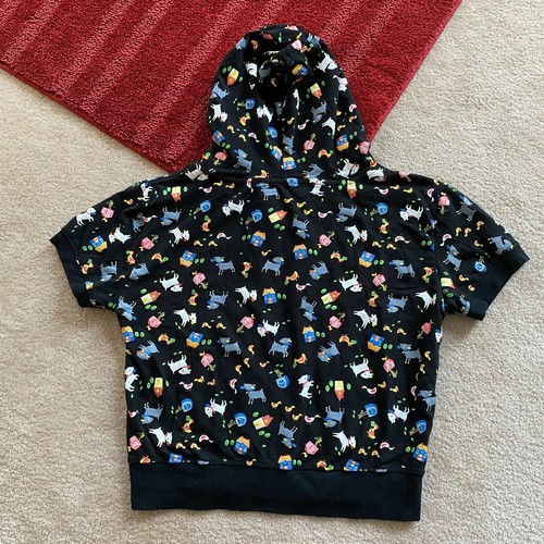 Riflessi Girls XL Animal Themed Zip Up Short Sleeve Hooded Jacket - Picture 7 of 12