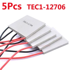 5Pcs TEC1-12706 Heatsink Thermoelectric Cooler Cooling Peltier Plate Module