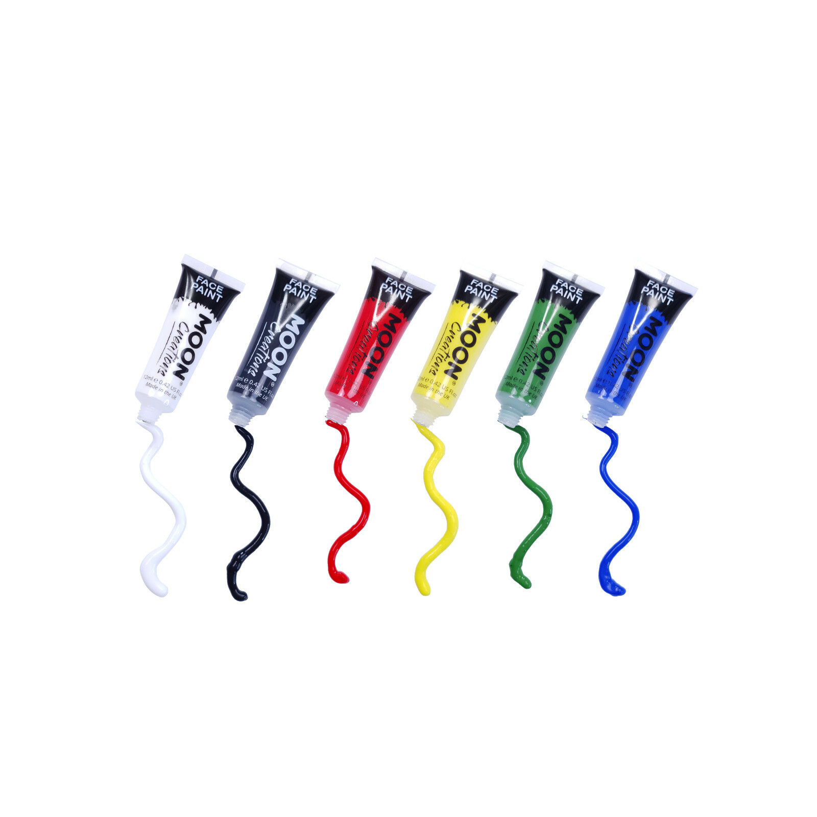 Face & Body Paint Primary Colours Set by Moon Creations - 12ml