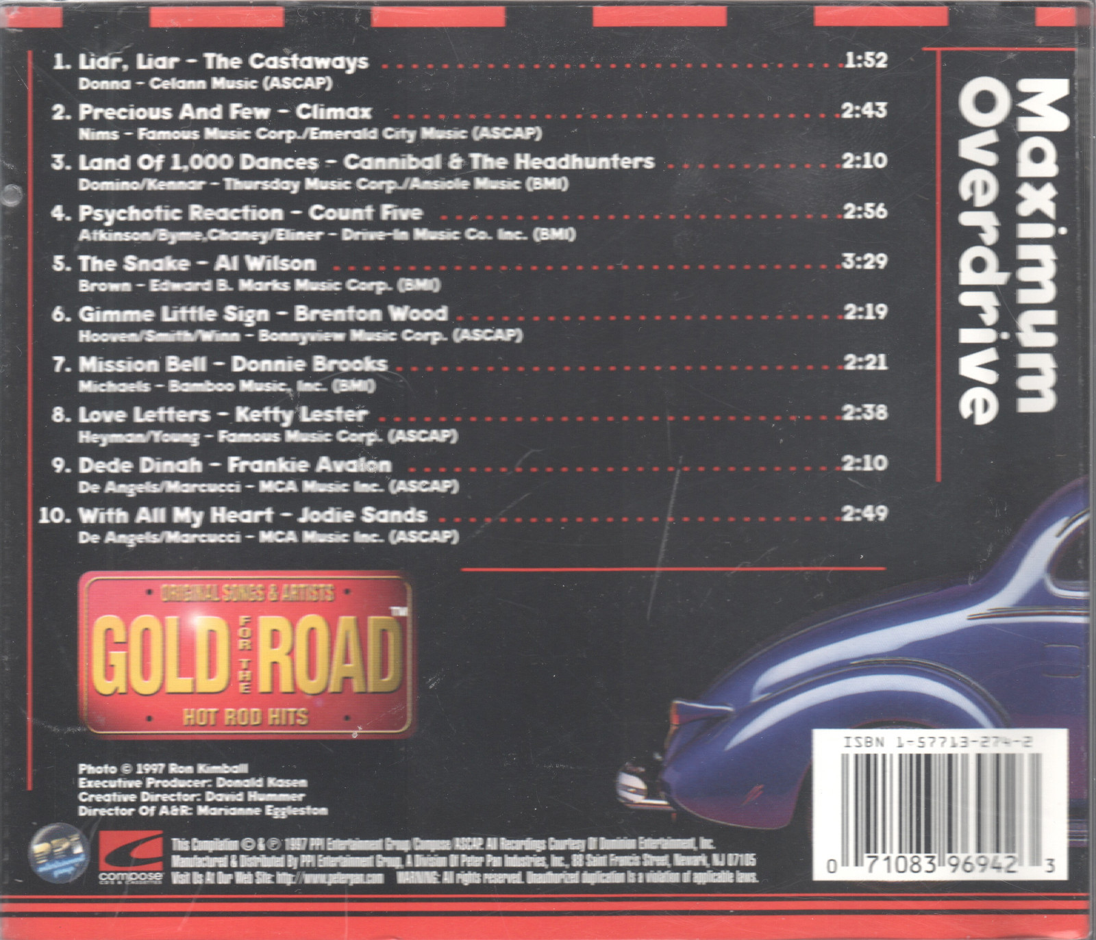 Maximum Overdrive: Gold for the Road - Hot Rod Hits by VA (CD) Cruising ...