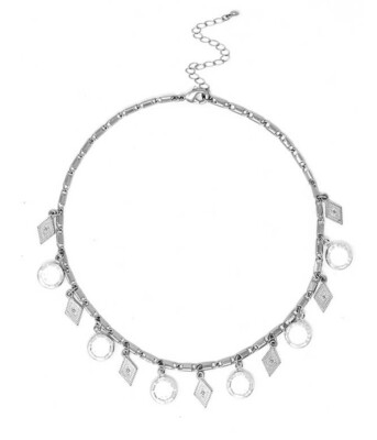 Multi Ring Dangle Choker Necklace for Women