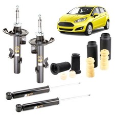 KIT 4 AMMORTIZZATORI FORD FIESTA VI 1.25 / 1.4 1.6 TDCi GPL + TAMPONI ANTERIORI