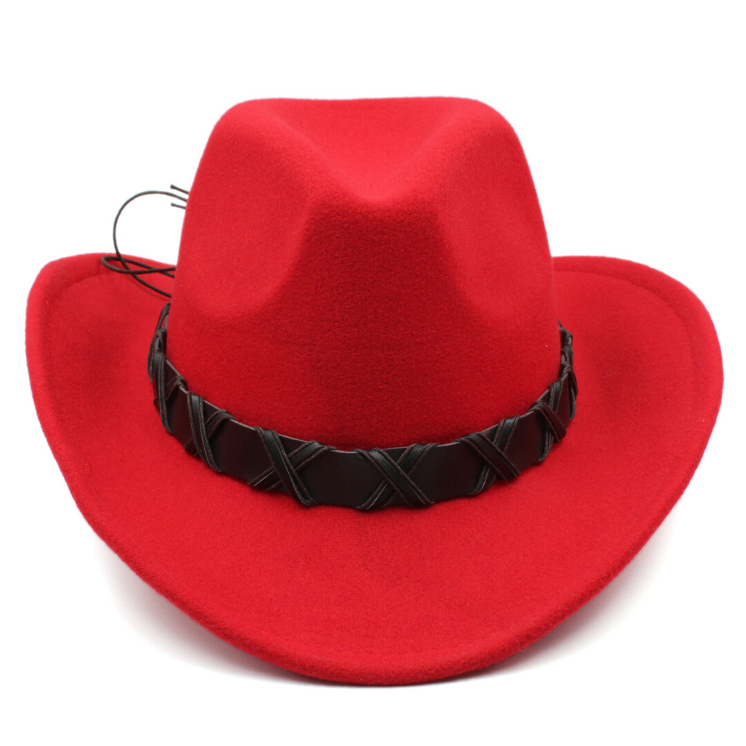 Sombrero de Vaquera Occidental Sombrero de Vaquero con Correa de Cuero Accesorio de Disfraz de Halloween