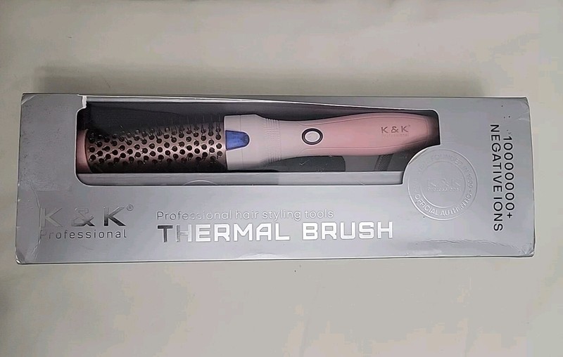 K&K Professional Hair Styling Thermal Brush Ceramic Tourmaline Ionic Hot Brush 