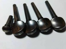 2 Sets New Ebony Viola Pegs with Pearl Inlay Fiddle Viola Parts