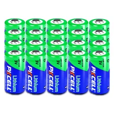 24Pcs CR123 3V Li-MnO2 Batteries PKCELL (CR123A, DL123, 123, EL123, CR17345)