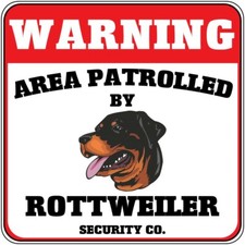 Crossing Sign Warning Area Patrolled Rottweiler Dog Security Co Cross Xing Metal