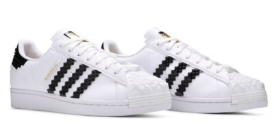 Adidas Superstar  Base Plates White Black Leather Men\'s Sneakers Size 13.5 LEGO X Superstar  main image 2