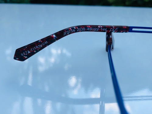 Lunettes de vue en métal épais bleu J.F. REY JF2754 Monture optique Rétro neuf - Photo 6 sur 11