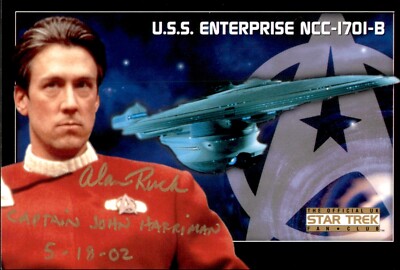 Alan Ruck Signed Star Trek Generations Captain Harriman Postcard Photo ...