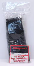 Snap-on Tools Cotton Crew Socks Black Mechanics Mens Large Made In USA 2004