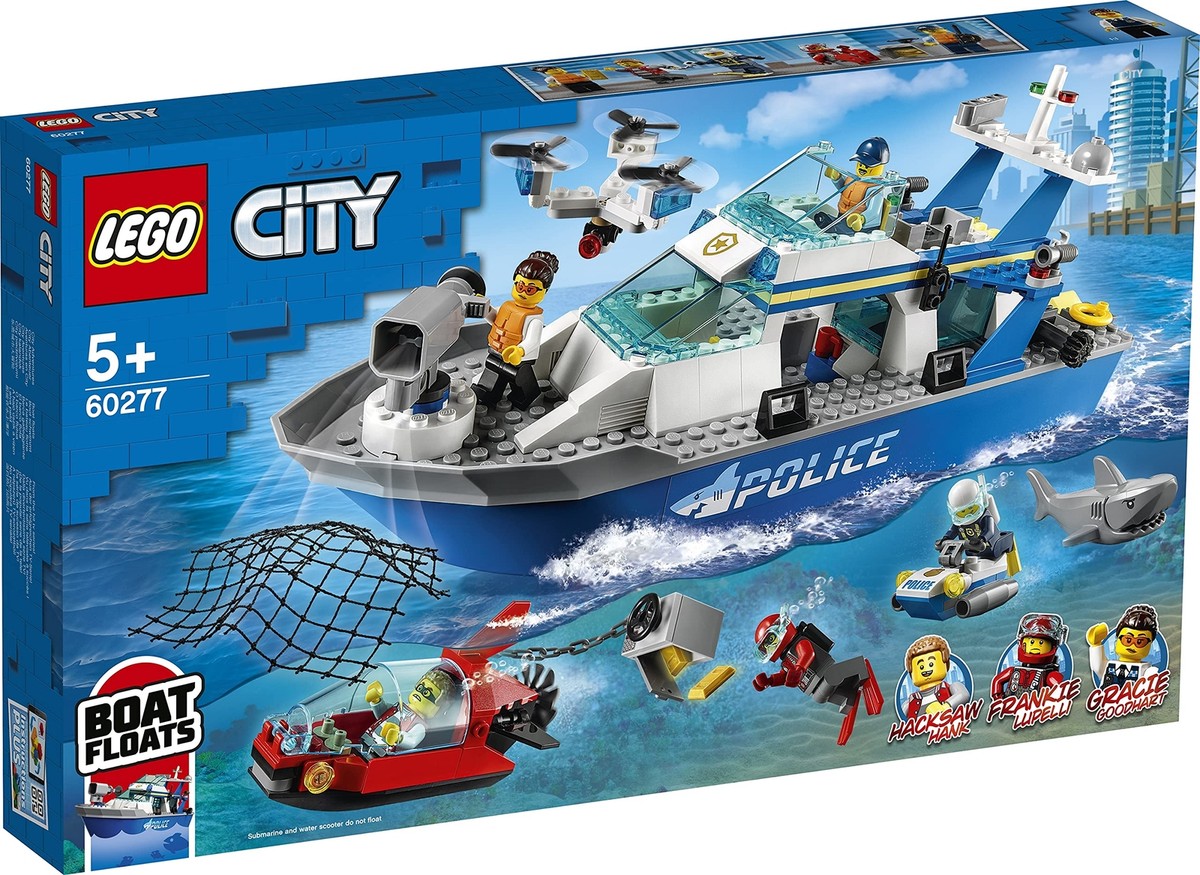 やい Lego City Police Patrol Boat Drone Toy Scooter Police Vehicle Set