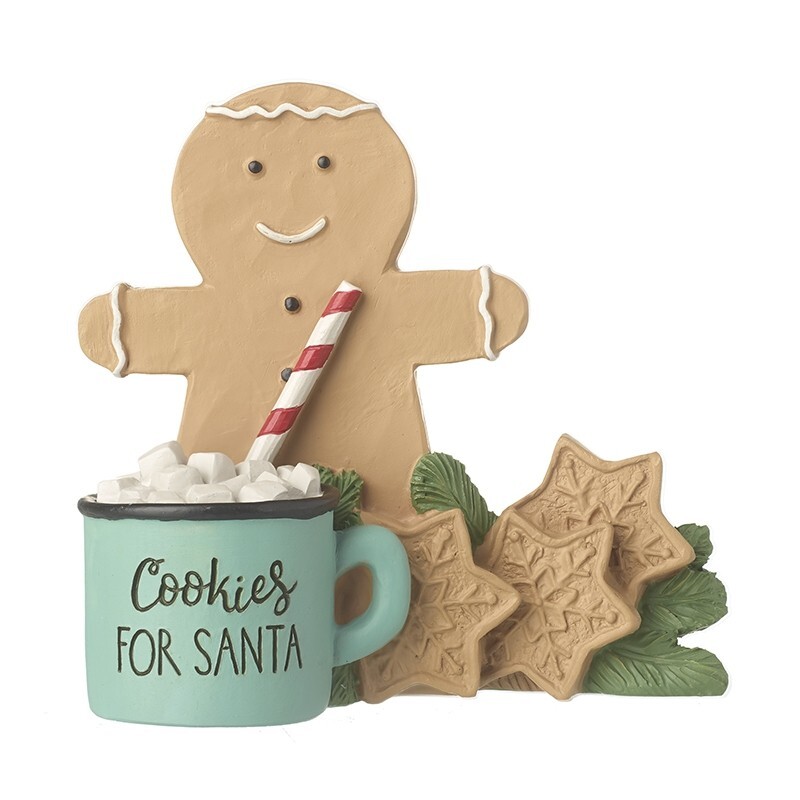 Heaven Sends Cookies For Santa Gingerbread Novelty Resin Christmas Decoration