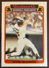 1989 Woolworths Topps Collectors Series #27 Mark McGwire Oakland Athletics
