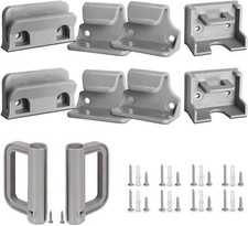 Retractable Baby Gate Replacement Parts Kit Grey Pet Gate Full Set Wall Mounting
