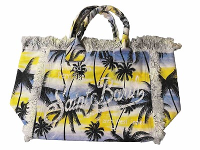 MC2 SAINT BARTH Vanity Handtasche mit tropischen Palmen groß nicht auffindbar ECHT
