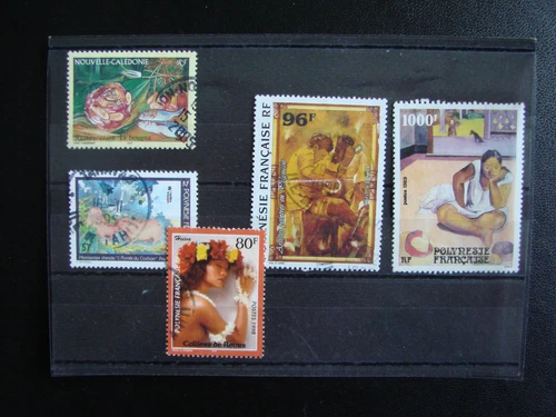 FRENCH POLYNESIA-BATCH OF USED STAMPS